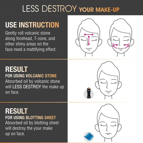 Volcanic Stone Face Roller Oil Absorbing Control - Picture 9 of 11